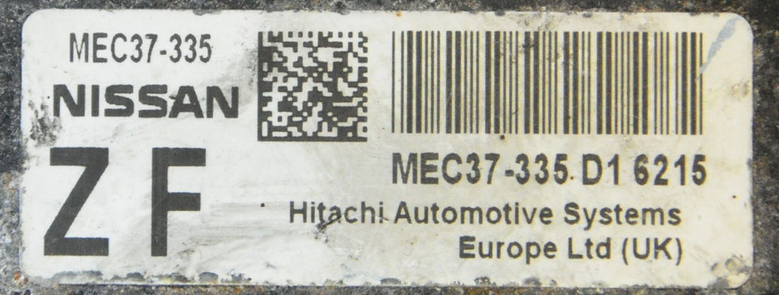 сигнатура ЭБУ  Nissan Micra 1.2l